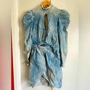Marcell von Berlin denim puffy sleeves dress